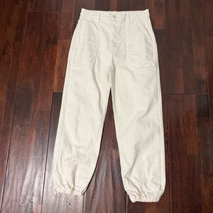 Mother Jeans Wrapper Patch Springy Ankle Cream Puffs High Waisted Women’s 32